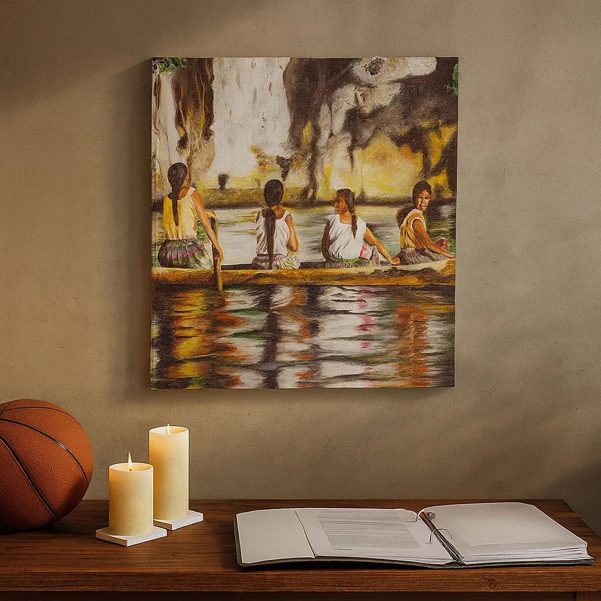 Tablou pe pânză - Într-un paradis polinezian - 30x30 cm