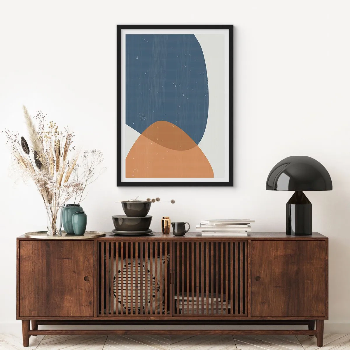 Poster în ramă neagră - Ovale și influențe - 40x50 cm