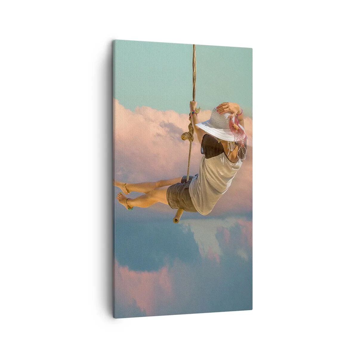 Tablou pe pânză - Distracție în nori - 45x80 cm