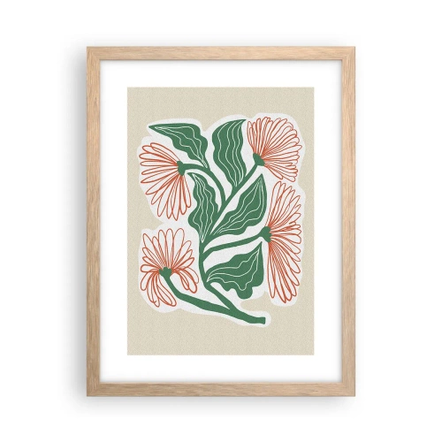 Poster în ramă de stejar deschis - Folclor modern - 30x40 cm