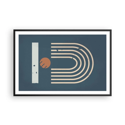 Poster în ramă neagră - Geometrie în funcție de rodie - 91x61 cm