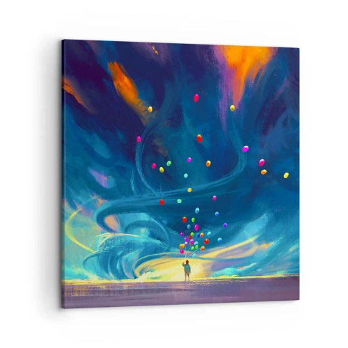 Tablou pe pânză - Pe un vânt albastru - 50x50 cm
