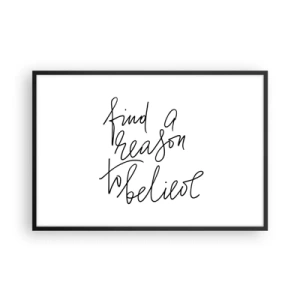 Poster în ramă neagră - Este posibil - 91x61 cm