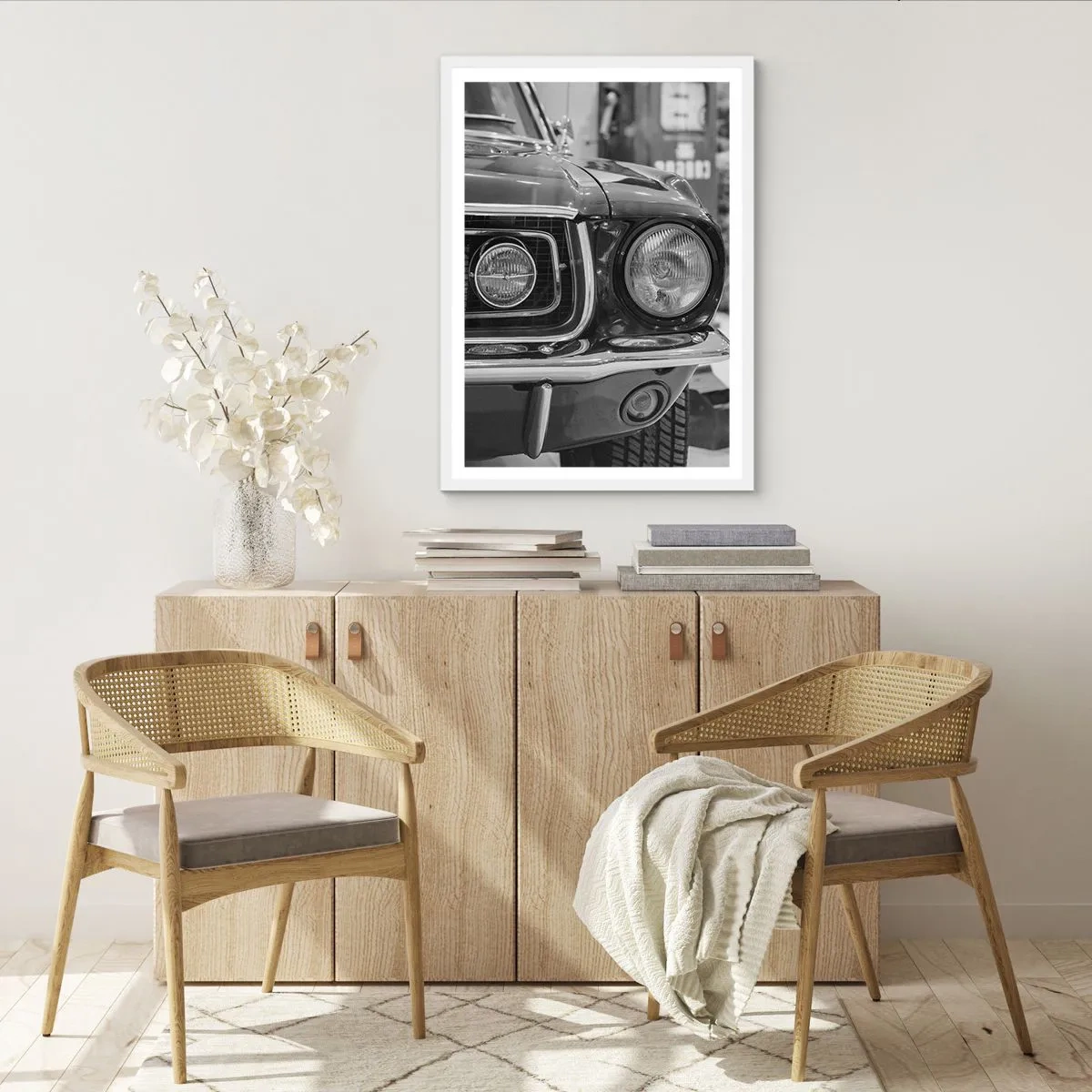 Poster în ramă albă - Condus dur - 61x91 cm