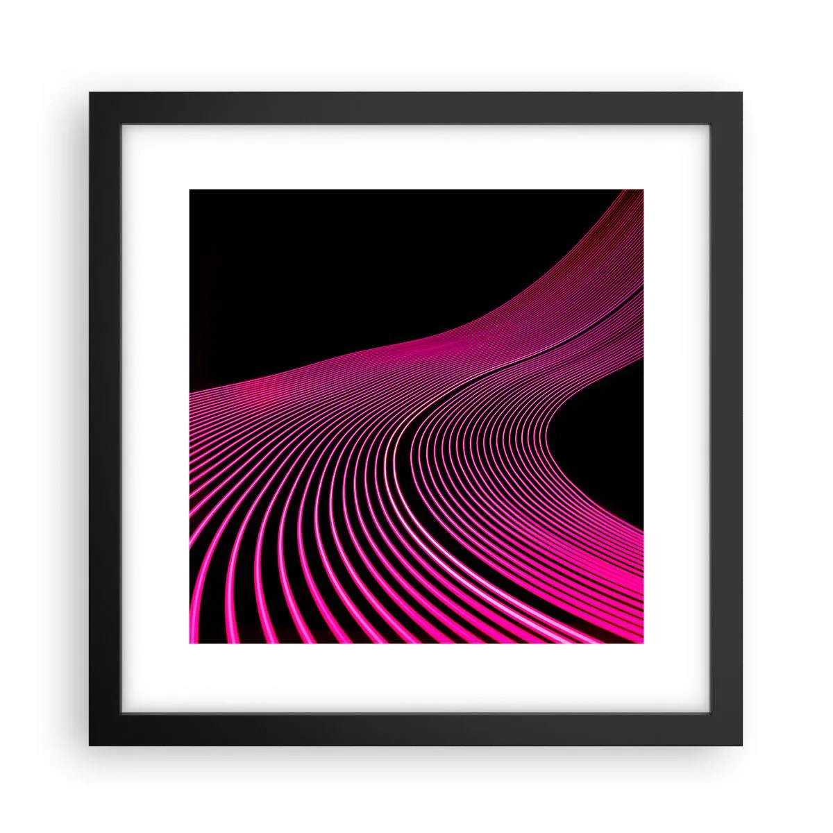 Poster în ramă neagră - Bulevardul de lumină - 30x30 cm