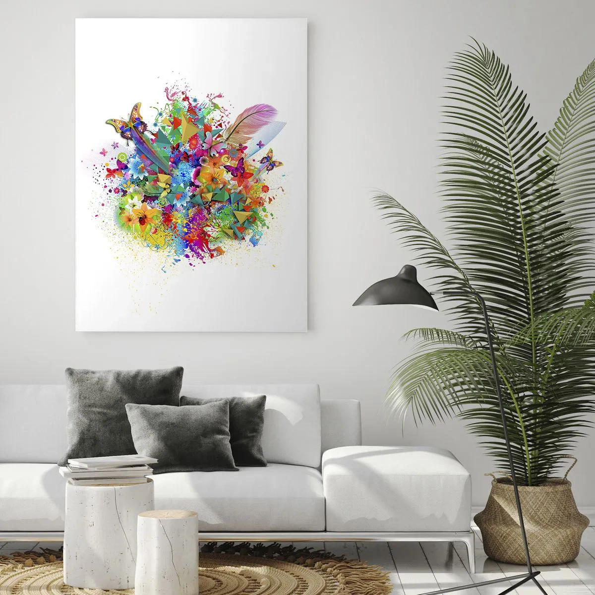Tablou pe sticlă - Buchet de bucurie - 50x70 cm