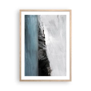 Poster în ramă de stejar deschis - Apă - pământ: lupta elementelor - 50x70 cm