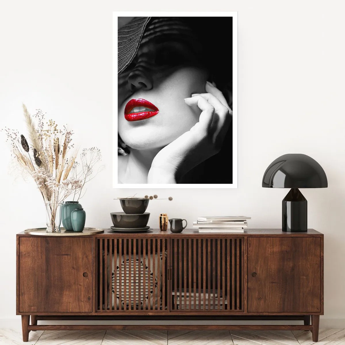 Poster - Studiu în stacojiu - 30x40 cm