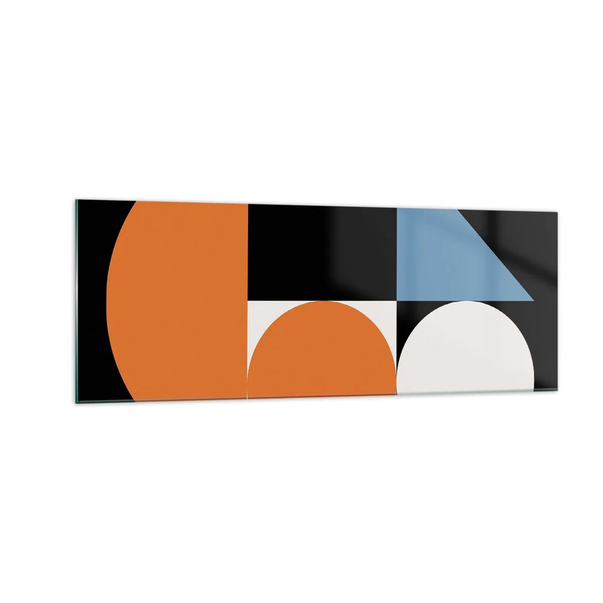 Tablou pe sticlă - Sistem de figuri - 140x50 cm