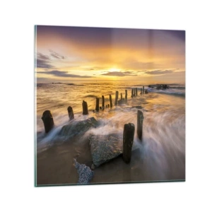 Tablou pe sticlă - Frumusețe brută a mării - 40x40 cm