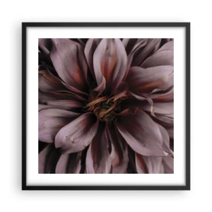 Poster în ramă neagră - Inimă florală - 50x50 cm