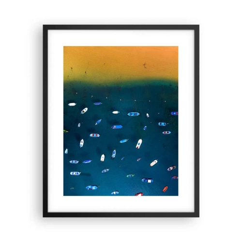 Poster în ramă neagră - Joc de vacanță - 40x50 cm