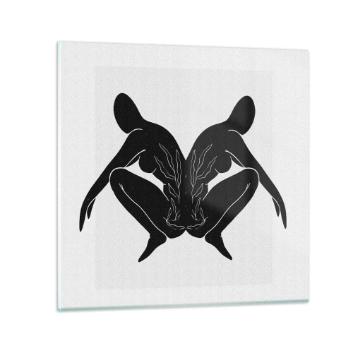 Tablou pe sticlă - Suflet comun - 30x30 cm