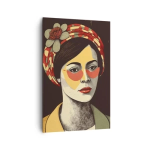 Tablou pe pânză - Doamna coral - 80x120 cm