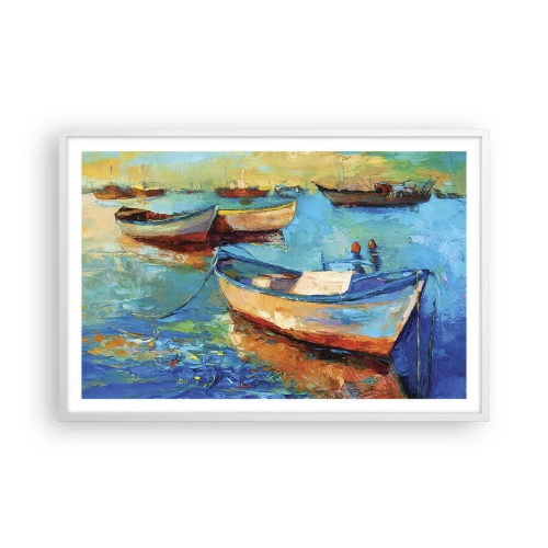 Poster în ramă albă - Într-un golf de aur - 91x61 cm