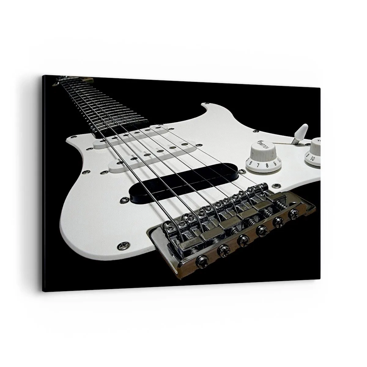 Tablou pe pânză - Sunet ascuns în alb - 120x80 cm