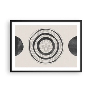 Poster în ramă neagră - Centrul cel mai important - 70x50 cm