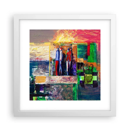 Poster în ramă albă - Relații și emoții - 30x30 cm