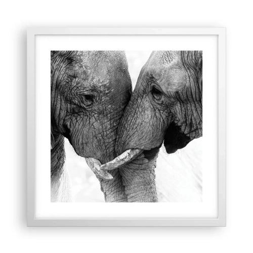 Poster în ramă albă - Mărturisire din inimă - 40x40 cm