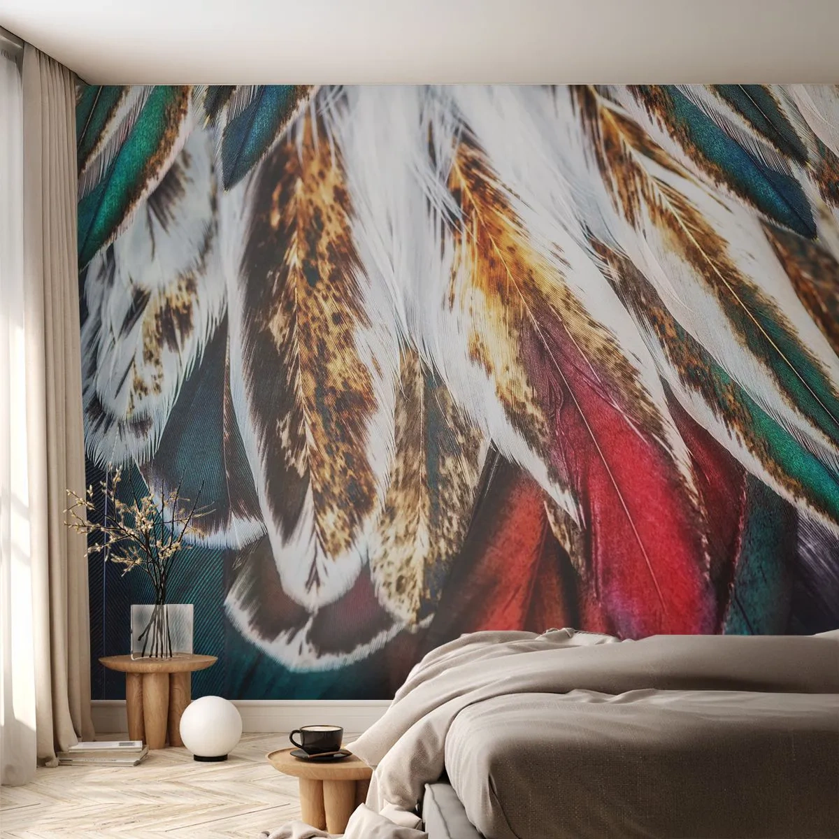Tapet Premium Sand - Secretele zborului - Abstracția, Bucată, Boho - 100x70 cm