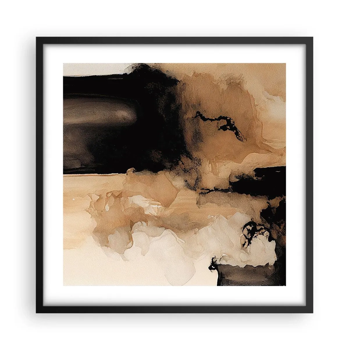 Poster în ramă neagră - O abstractizare intrigantă - 50x50 cm