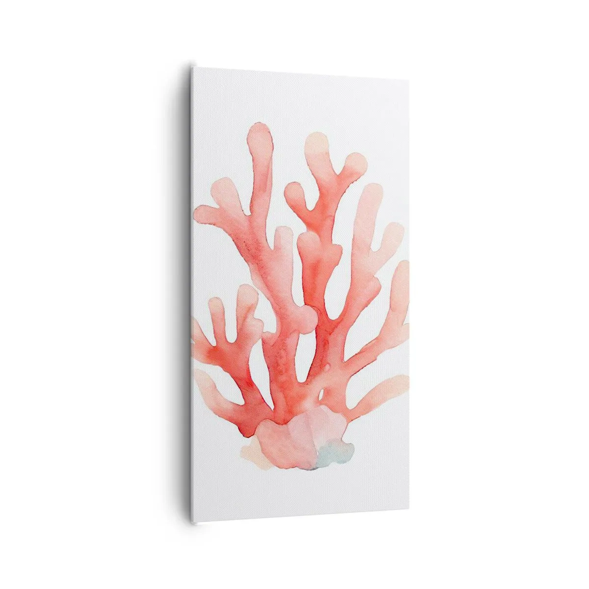 Tablou pe pânză - Culoare de coral - 65x120 cm