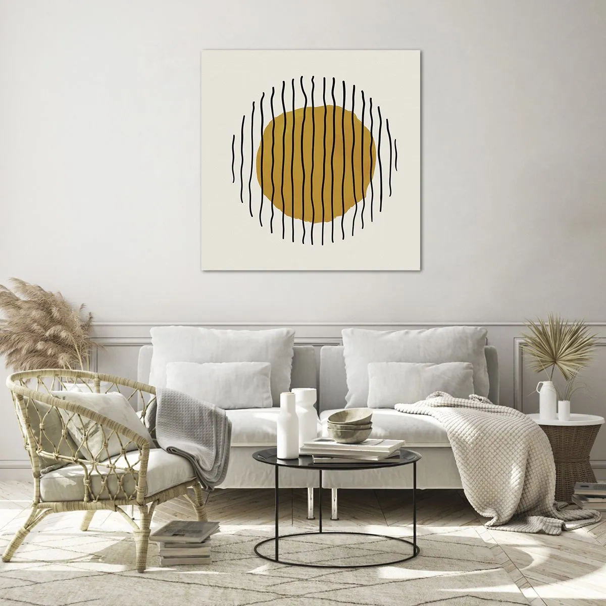 Tablou pe sticlă - Abstracție tremurândă de căldură - 50x50 cm