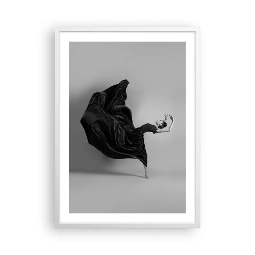 Poster în ramă albă - Înaripată de muzică - 50x70 cm