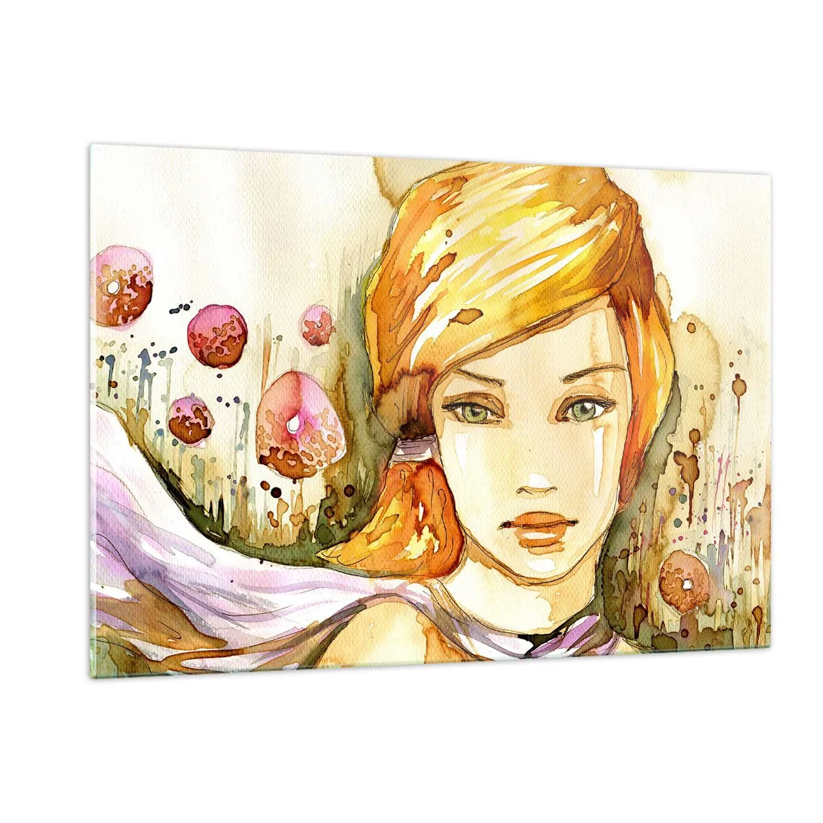Tablou pe sticlă - Privirea de smarald care reduce la tăcere furia - 120x80 cm