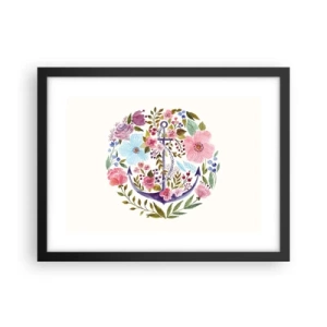 Poster în ramă neagră - Somnul bun al marinarului - 40x30 cm