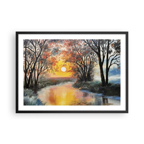Poster în ramă neagră - Atmosferă de toamnă - 70x50 cm