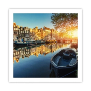 Poster - Dimineața în Amsterdam - 60x60 cm