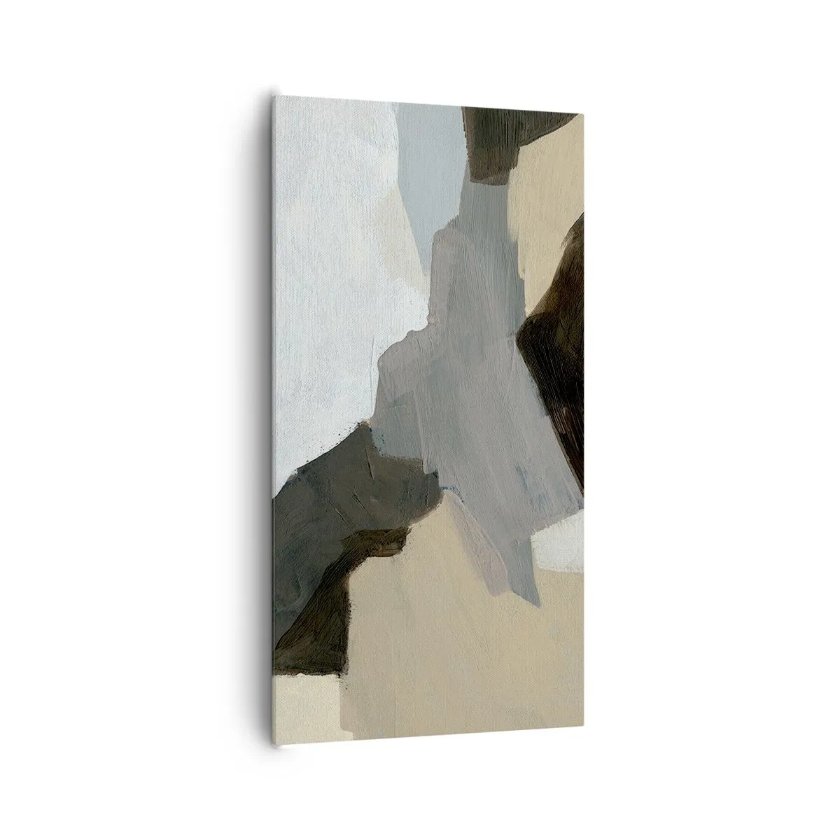 Tablou pe pânză - Abstracție: despărțirile griului - 65x120 cm