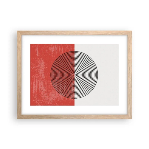 Poster în ramă de stejar deschis - Direct la subiect - 40x30 cm