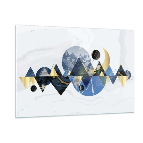 Tablou pe sticlă - Peisaj geometric - 120x80 cm