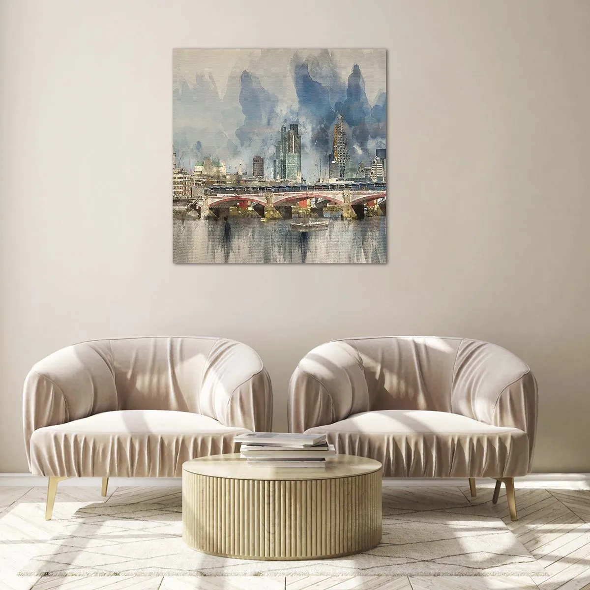 Tablou pe sticlă - Londra în toată splendoarea ei - 30x30 cm