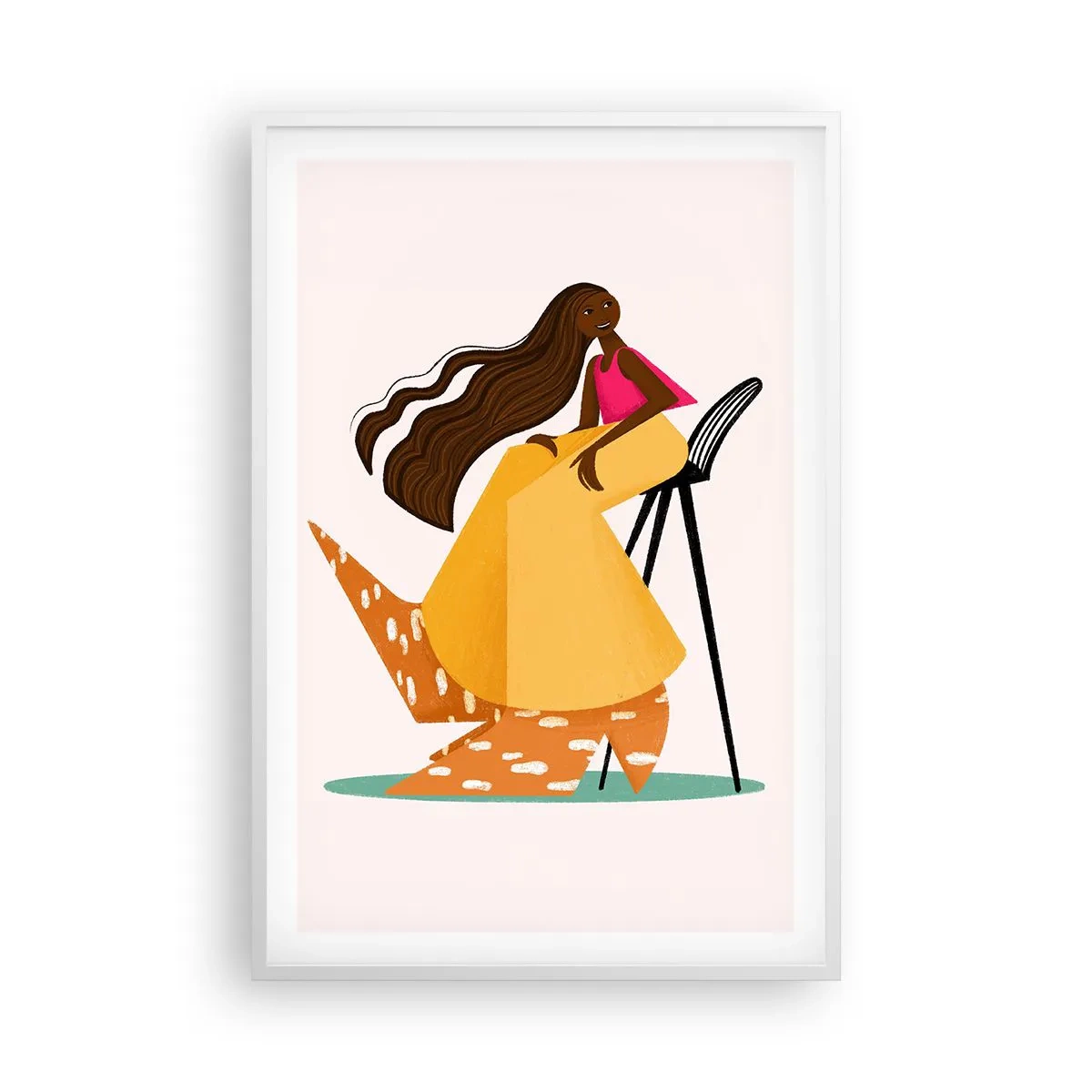 Poster în ramă albă - Moda este distractivă - 61x91 cm