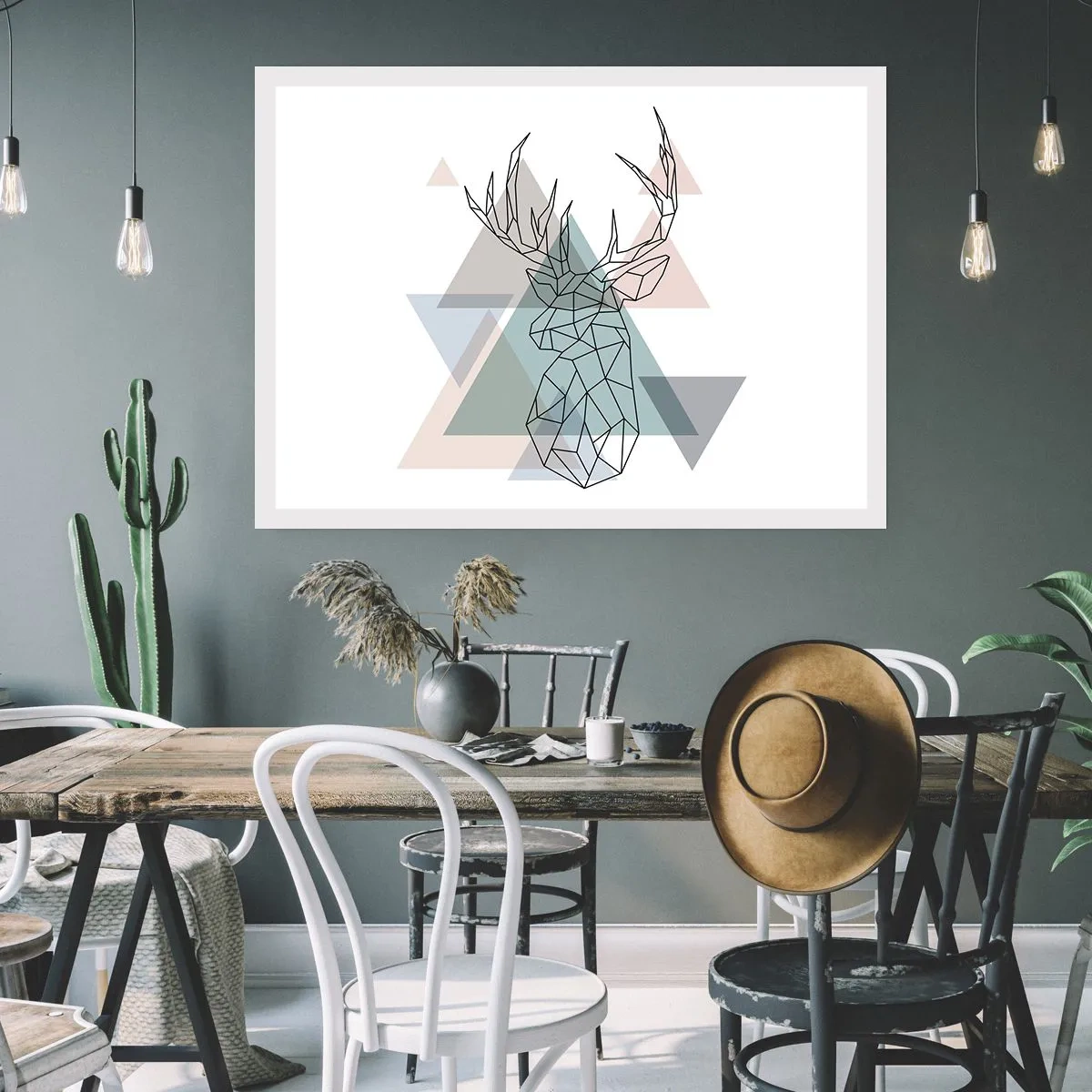 Poster - Într-o pădure geometrică - 91x61 cm