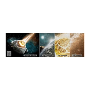 Mostră tapet Premium Sand - Anihilare sau naștere? - Abstracția, Cosmos, Cometă - 100x30 cm