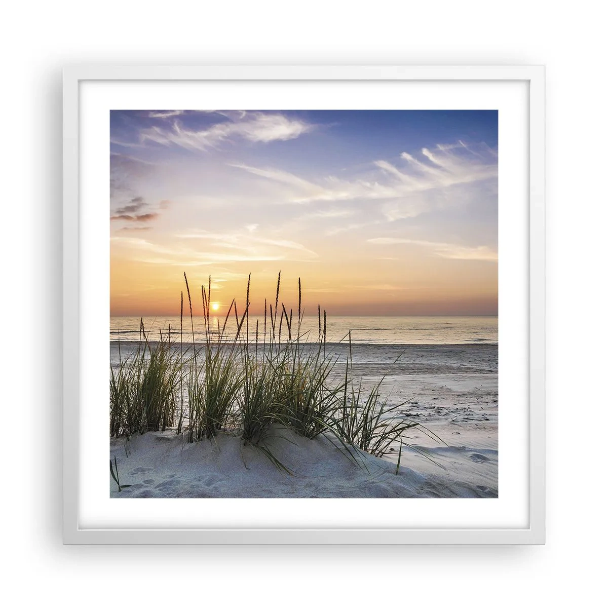 Poster în ramă albă - Privește, gândește, simte - 50x50 cm