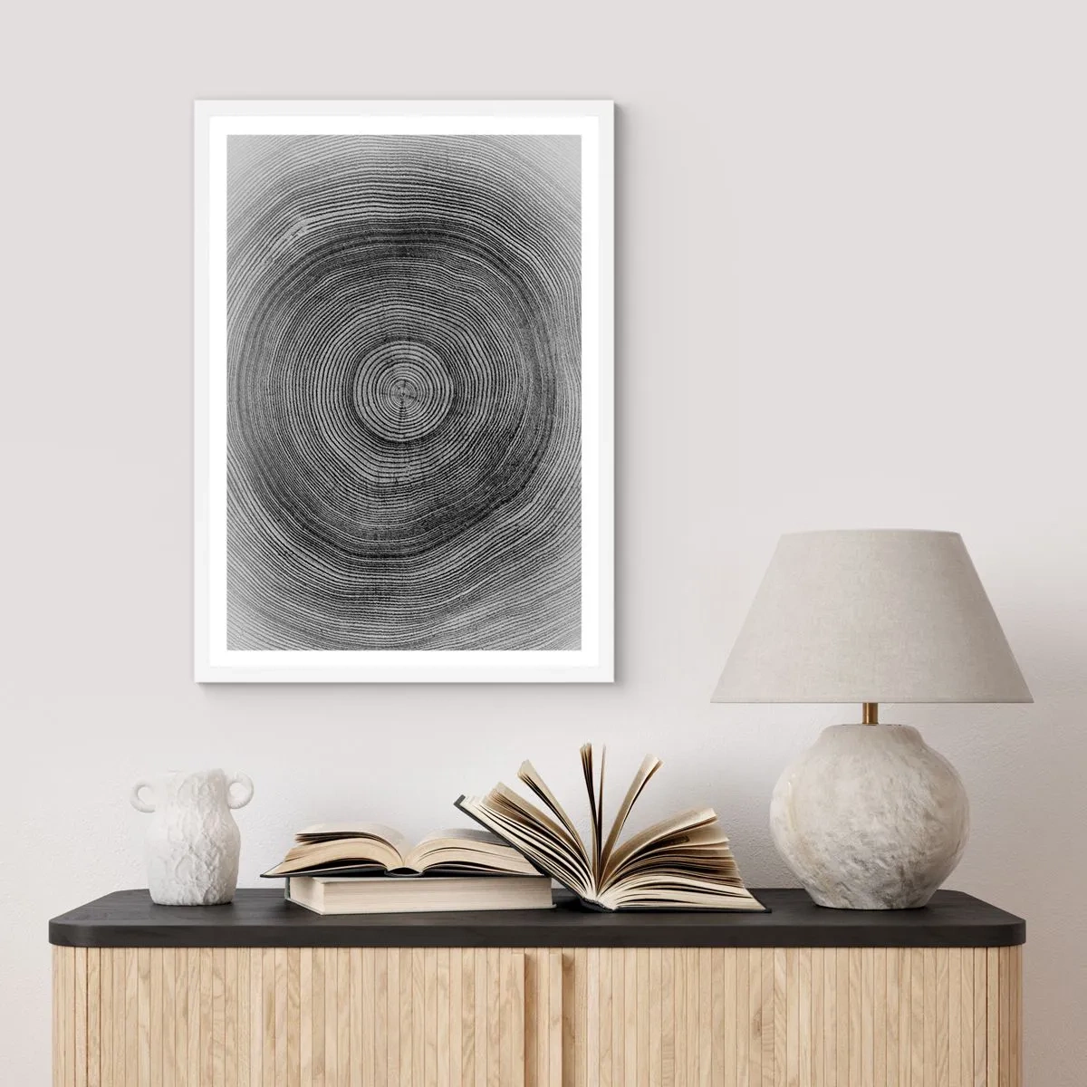 Poster în ramă albă - Un semn al vremurilor - 70x100 cm