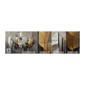 Mostră tapet autocolant Deluxe Sticker - Compoziție de gheață și lumină - Abstracția, Bucată, Art Deco - 100x30 cm