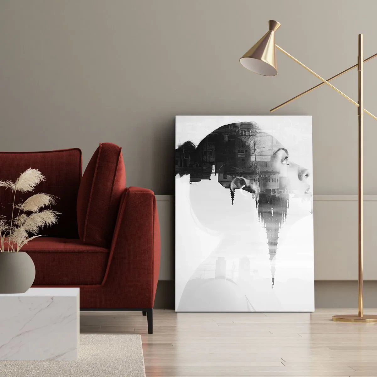 Tablou pe pânză - Pe ambele părți ale geamului - 45x80 cm