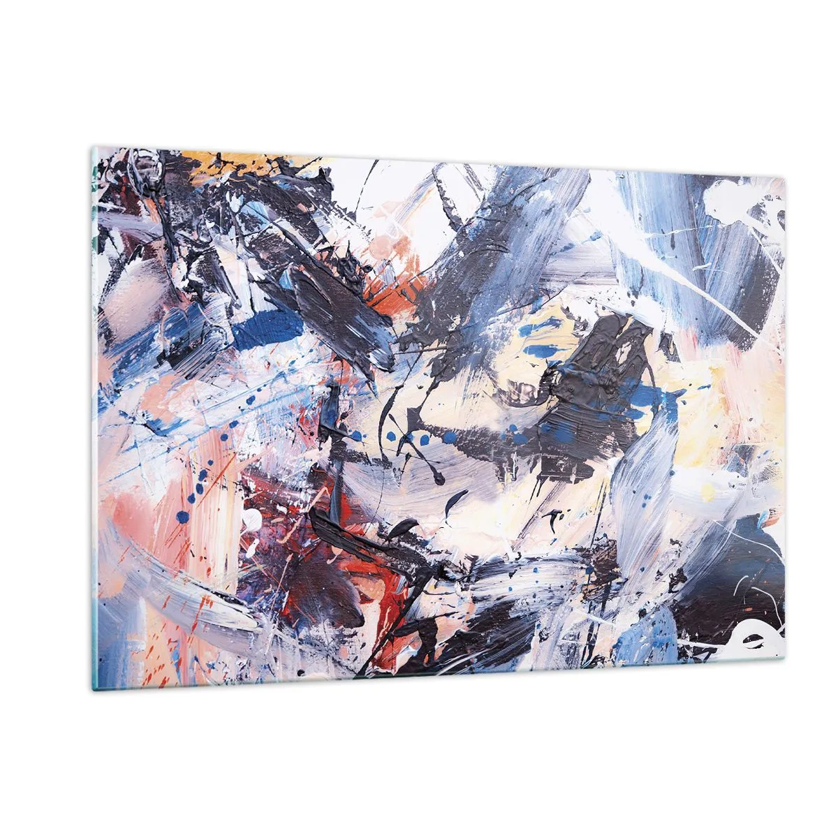 Tablou pe sticlă - Dansul nebun al abstracției - 120x80 cm