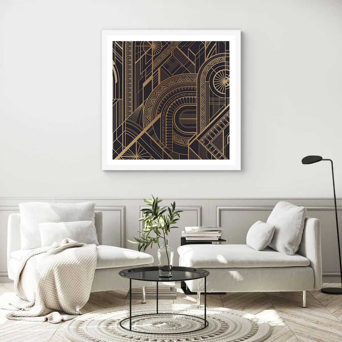 Poster în ramă albă - Concepte, idei, planuri - 40x40 cm