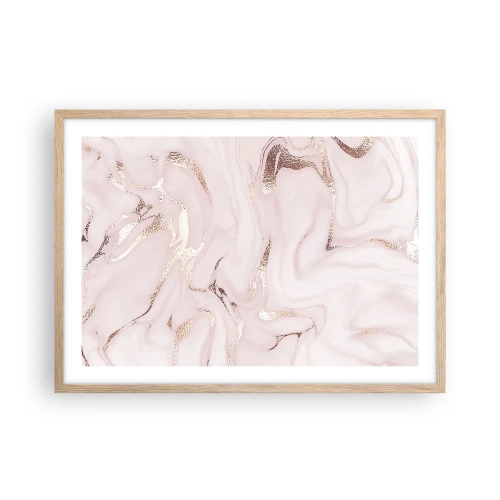 Poster în ramă de stejar deschis - În nebunia roz - 70x50 cm