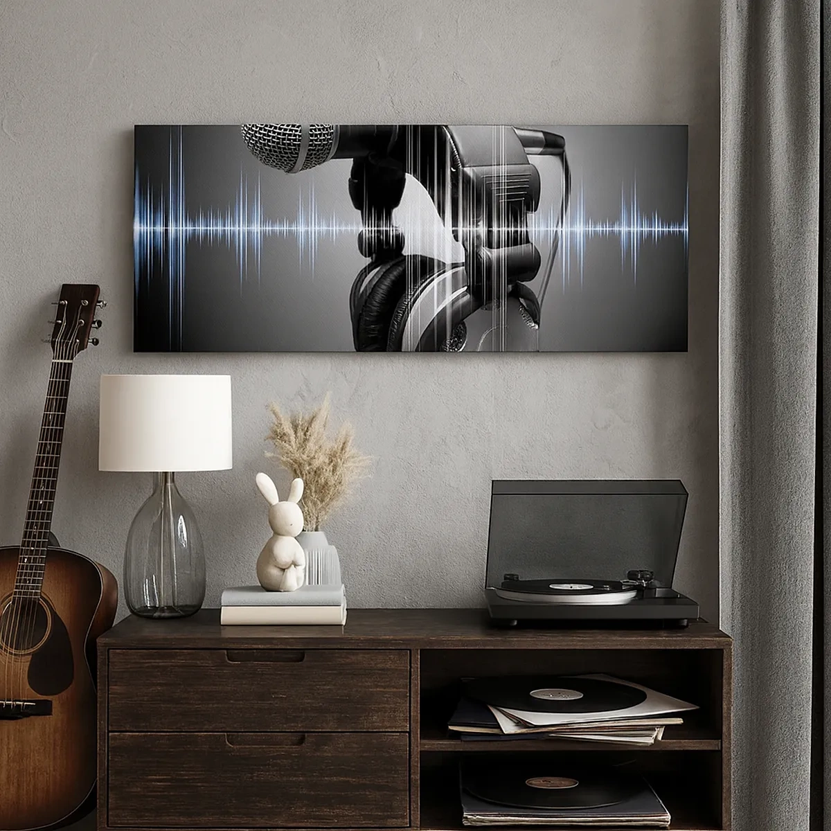 Tablou pe pânză - Încă se mai poate auzi cântecul - 30x30 cm