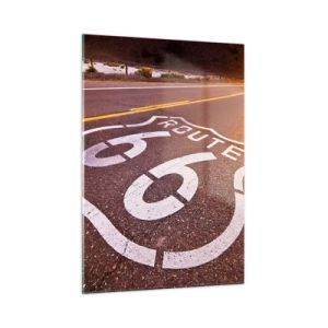 Tablou pe sticlă - Celebrul Route 66 - 50x70 cm