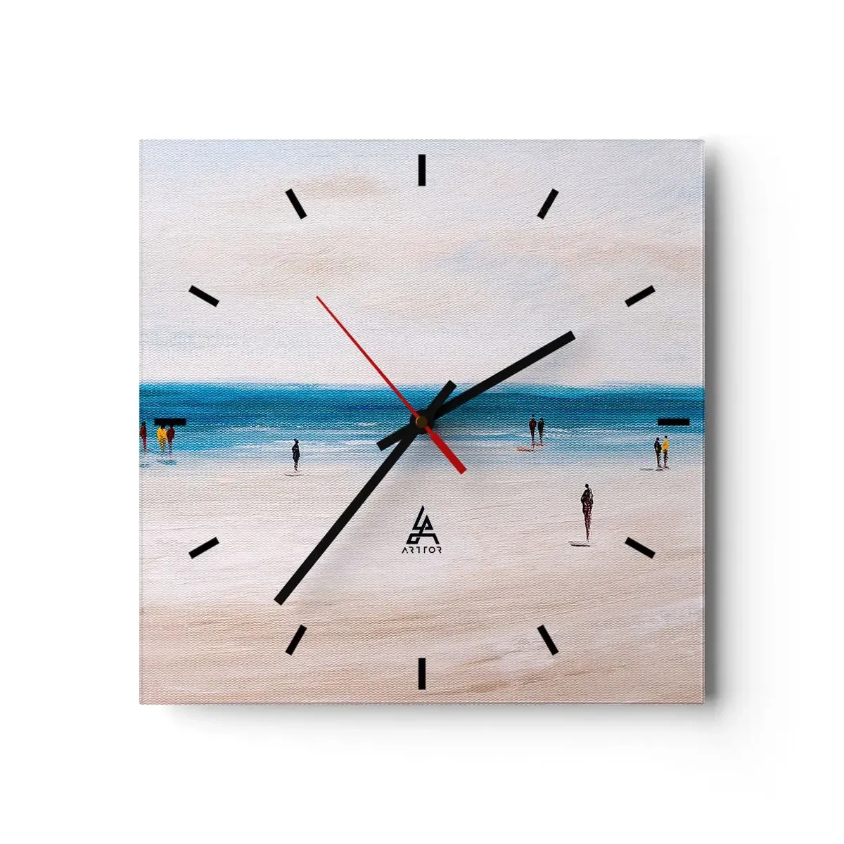 Ceas de perete - Ceas pe sticlă - Nevoia naturală - 40x40 cm