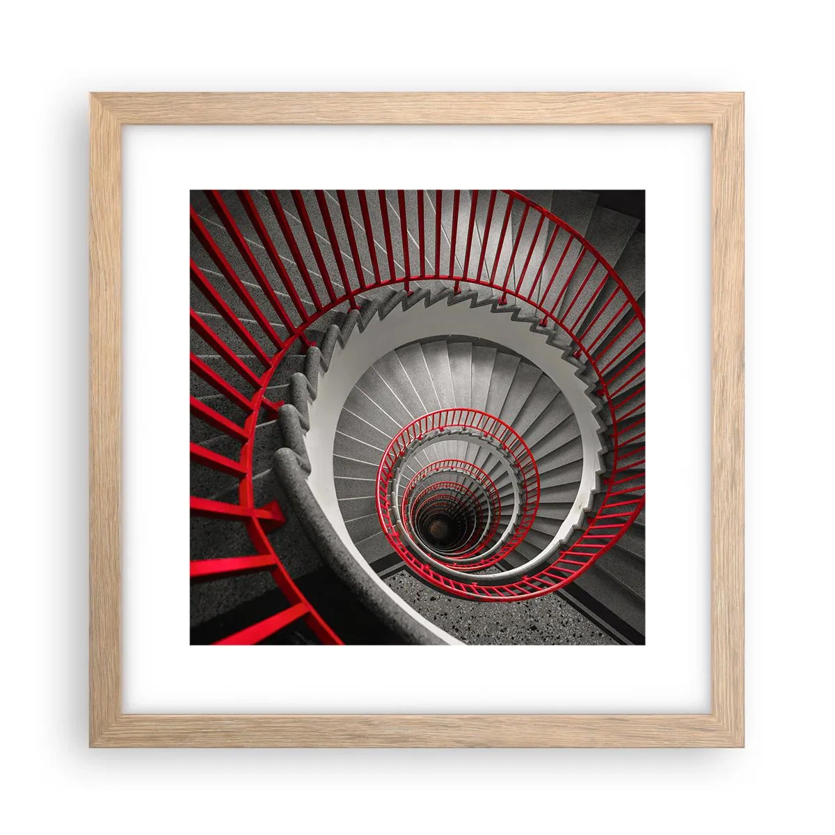 Poster în ramă de stejar deschis - Jocuri arhitecturale - 30x30 cm